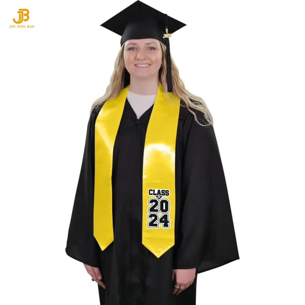 Customized Cheap Flag Satin Adult Student Graduation Sash Fashion Accessories for Ceremony Stole