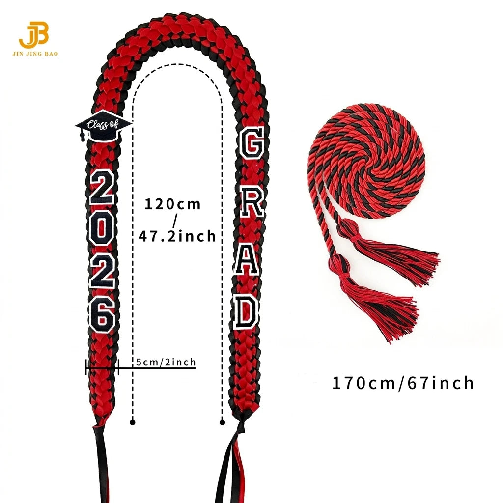 2026 Graduation Ribbon Leis Honor Cord Double Braided Ribbon Garland Graduation Leis