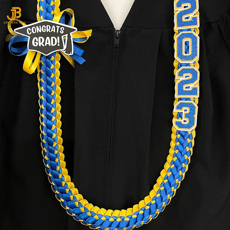 Graduation Leis High School and College Ribbon Weaving Decorative Party Supplies 2025 Graduation Lei