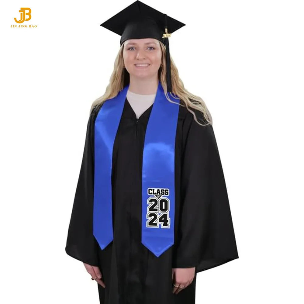 Customized Cheap Flag Satin Adult Student Graduation Sash Fashion Accessories for Ceremony Stole