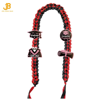 2026 Graduation Velvet Ribbon Lei Braided Necklaces and Garland High School College Party Decorations and Gifts