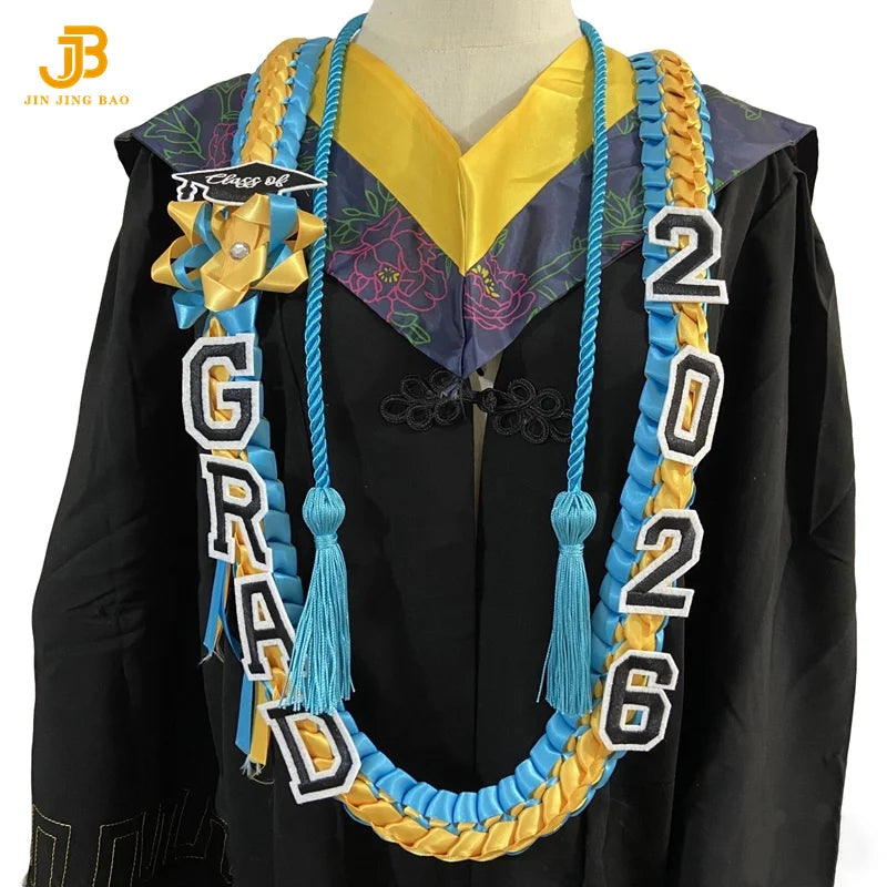 2026 Graduation Ceremony Double-Layer Graduation Gift Ribbon Honor Rope Polyester Graduation Leis
