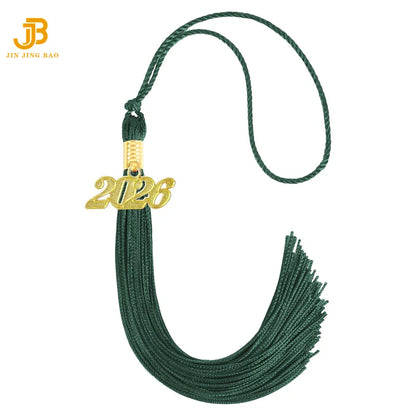 Wholesale Graduation Tassel 2026 Solid Color With Gold Tassel Charm for Graduation Cap Decorations