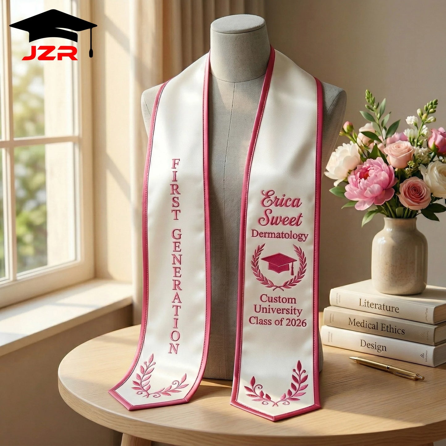 Direct Manufacturer Grad Sash Custom Print & Embroidery Graduation Ceremony Accessory
