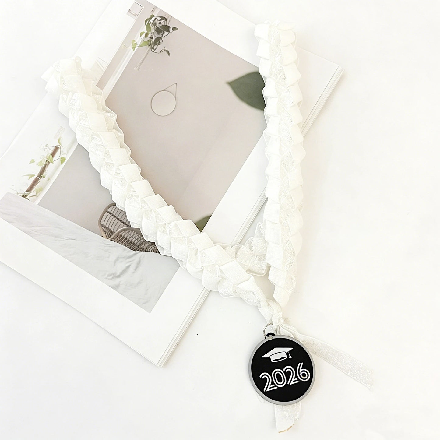 120cm Double Braided Necklace 4 Ribbon Weaving Wreath Collar Gift Rope Honor Ribbon Graduation Ribbon Lei
