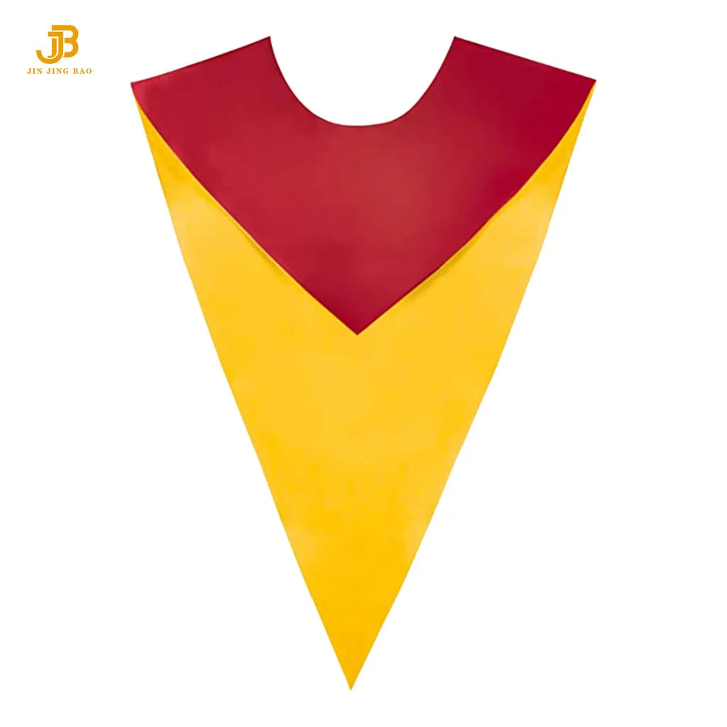 Two-Color Satin Reversible V Stole for Choir Classic Summer & Winter Matte Front V Stole
