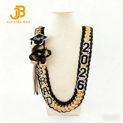 Wholesale Unisex Graduation Ribbon Lei Necklace Honor Cord Braided Design Polyester Material-2026 Graduation Gift Party