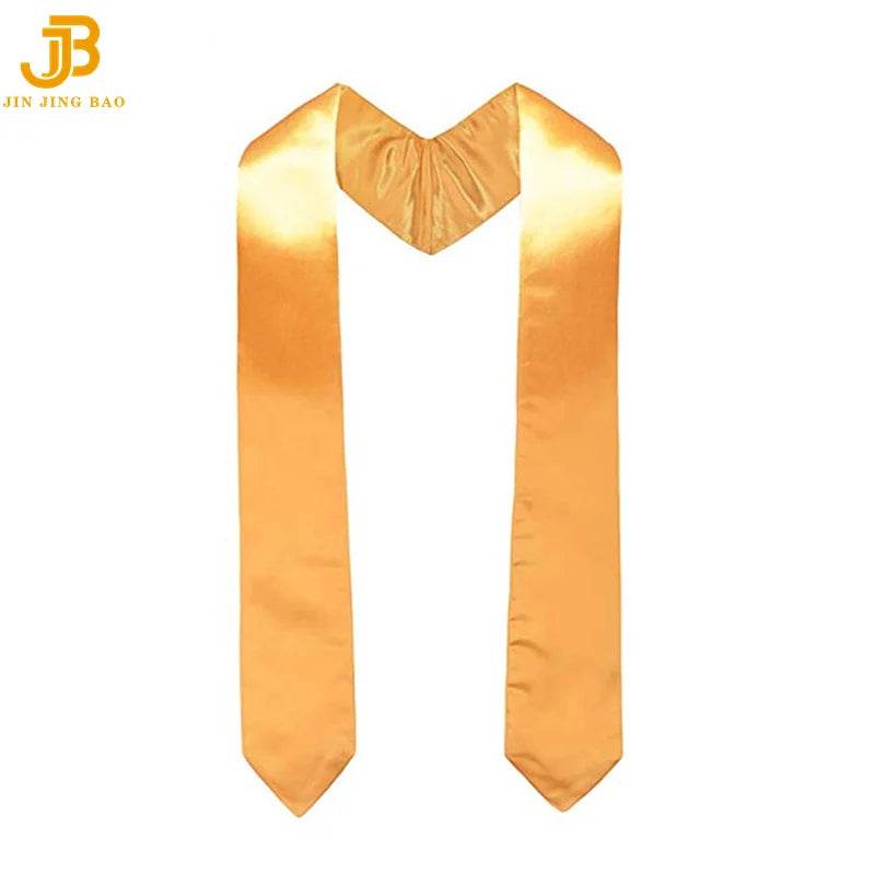53" 60" 72" White Sublimation Satin Polyester Graduation Sash Unisex Blank Stole for School Uniform JJB Brand In-Stock Adults