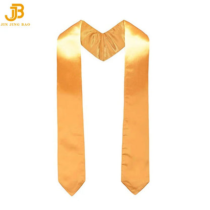 53" 60" 72" White Sublimation Satin Polyester Graduation Sash Unisex Blank Stole for School Uniform JJB Brand In-Stock Adults