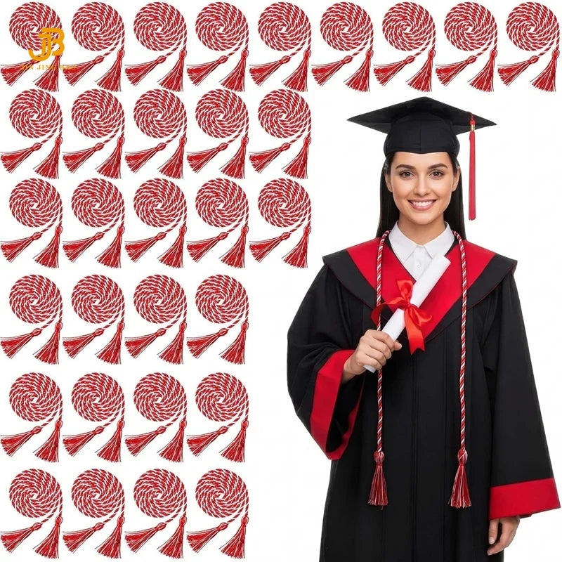 Single Cords Pink/White Two Color Graduation Cords Graduation Cord Graduation Honor Cord