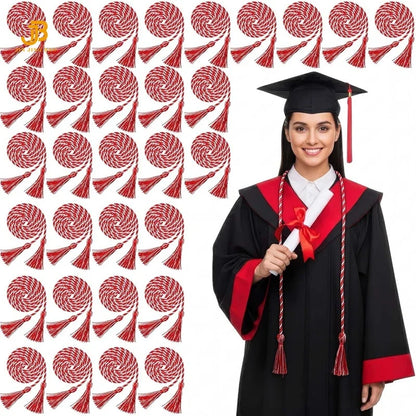 Single Cords Pink/White Two Color Graduation Cords Graduation Cord Graduation Honor Cord