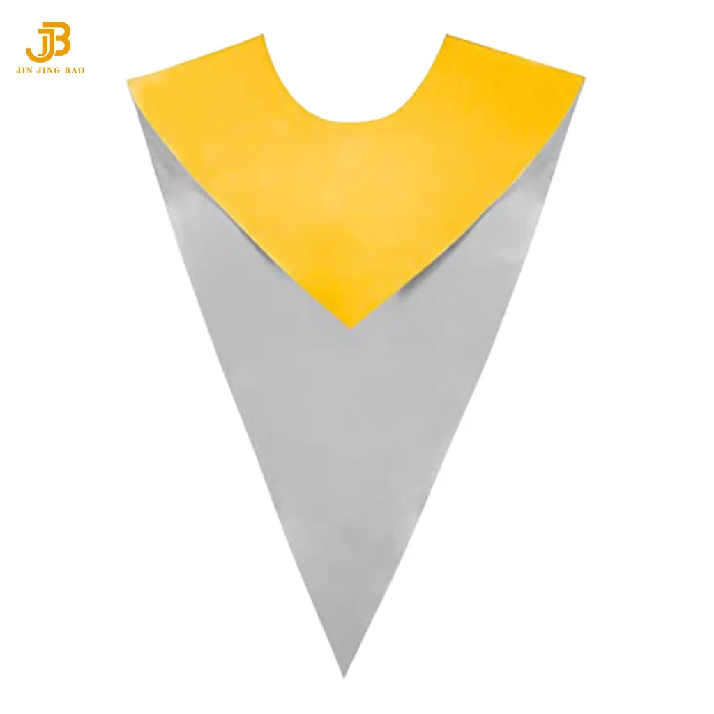Two-Color Satin Reversible V Stole for Choir Classic Summer & Winter Matte Front V Stole