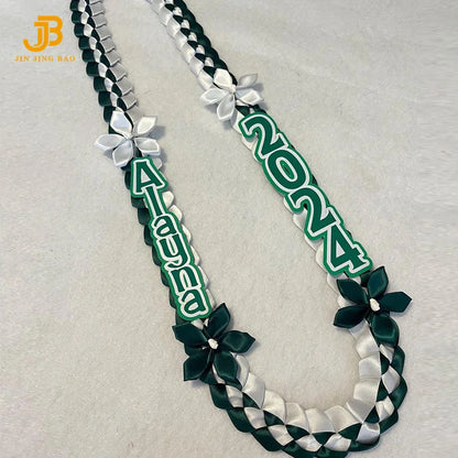 2025 New Graduation Lei Features 4 Floral Decorations Graduation Ceremonies and Parties Graduation Ribbon Leis