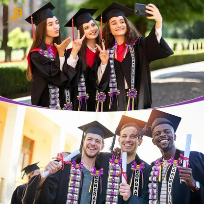 Custom Logo Polyester Ribbon Graduation Leis Wholesale Graduation Party Factory Supply