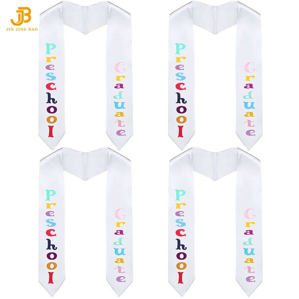 Hot Sale Kindergarten Custom Graduation White Sash Stole Graduation Sash for Sublimation