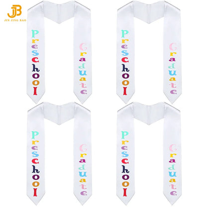 Hot Sale Kindergarten Custom Graduation White Sash Stole Graduation Sash for Sublimation
