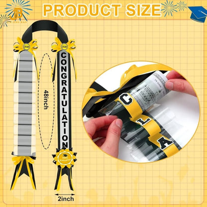 Custom Polyester Ribbon Flower Leis Wholesale Graduation Birthday Necklace with Logo Support