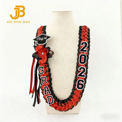 Wholesale Unisex Graduation Ribbon Lei Necklace Honor Cord Braided Design Polyester Material-2026 Graduation Gift Party