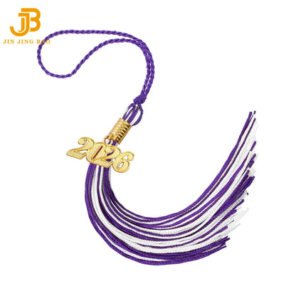 Wholesale Red & White Graduation Tassels Custom Year Charm 2026 Low MOQ for Graduation Ceremony Decor
