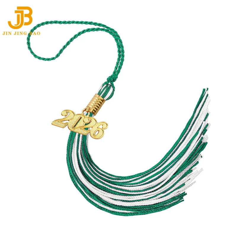 Wholesale Red & White Graduation Tassels Custom Year Charm 2026 Low MOQ for Graduation Ceremony Decor