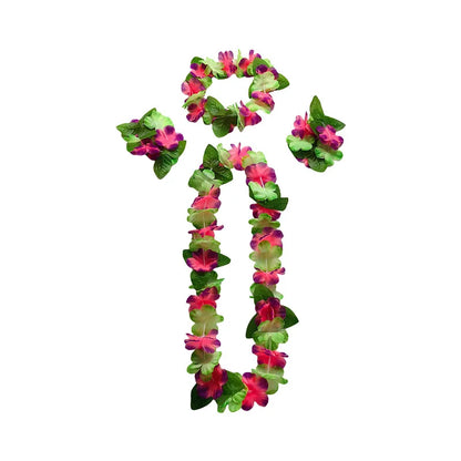 Hot Sales Hawaiian Leis Party Decorations Hawaiian Leis Necklace Tropical Luau Hawaii Silk Flower Lei Theme Party Favors
