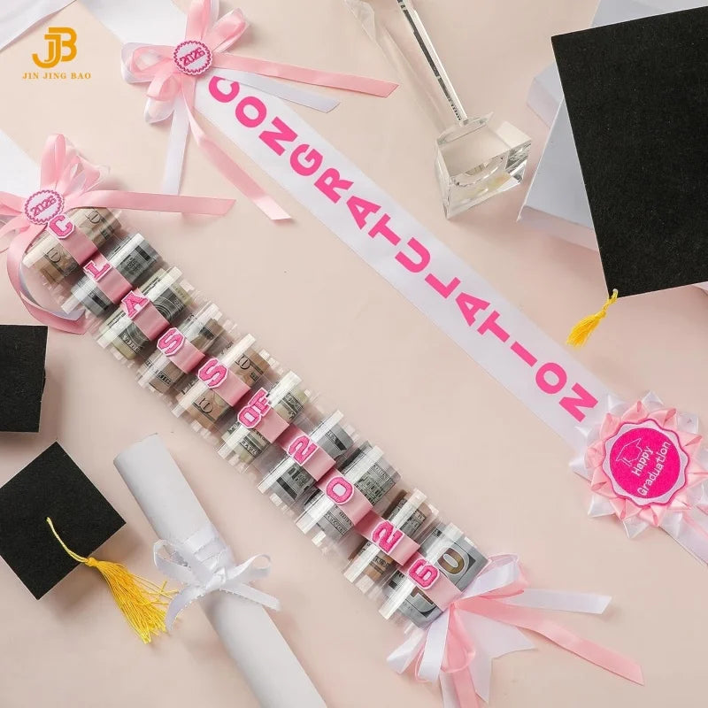 OEM Graduation Leis Polyester Ribbon Leis Bulk Custom Logo Flower Necklace for Celebration