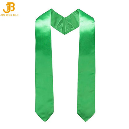 53" 60" 72" White Sublimation Satin Polyester Graduation Sash Unisex Blank Stole for School Uniform JJB Brand In-Stock Adults