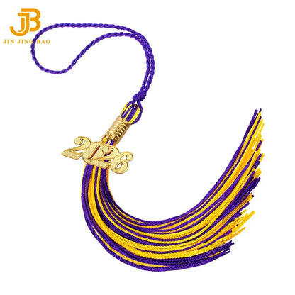 Wholesale Red & White Graduation Tassels Custom Year Charm 2026 Low MOQ for Graduation Ceremony Decor