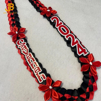 2025 New Graduation Lei Features 4 Floral Decorations Graduation Ceremonies and Parties Graduation Ribbon Leis