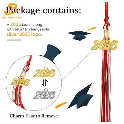Black & Gold Graduation Tassels Multicolor Polyester for Graduation Accessory Decorations