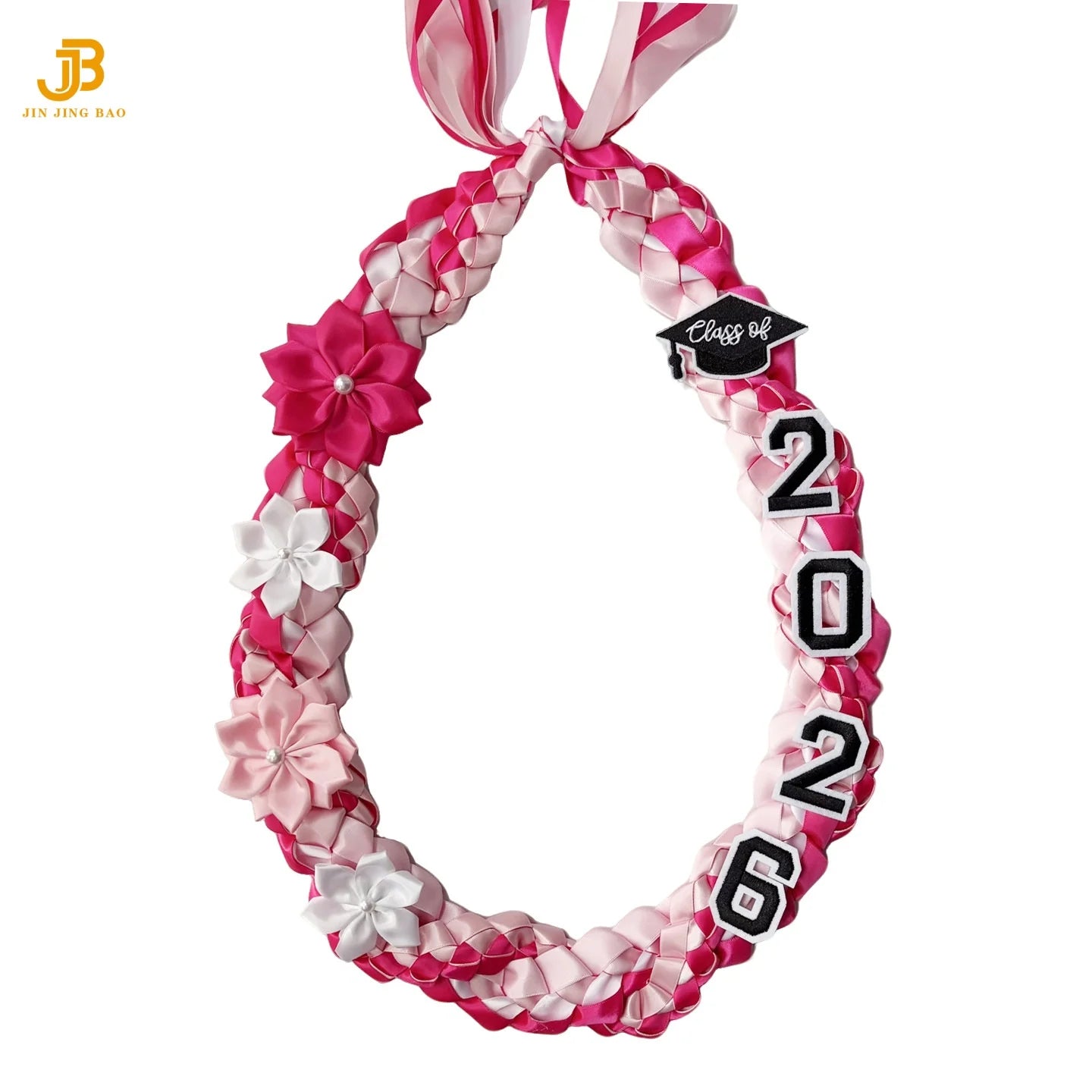 2026 New Cross Weaving Graduation Wreath Ribbon Necklace Multi-Colored Honor Rope Double-Layer Leis
