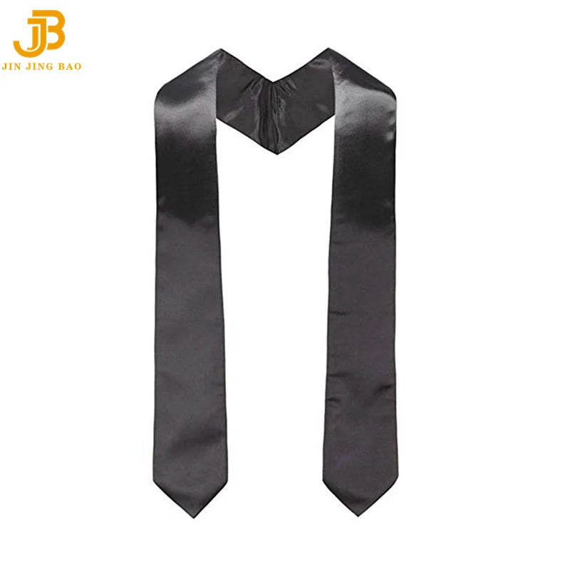 53" 60" 72" White Sublimation Satin Polyester Graduation Sash Unisex Blank Stole for School Uniform JJB Brand In-Stock Adults