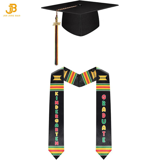 2025 Printed Graduation Stole and Cap for Graduation Graduation Sash Braided Custom