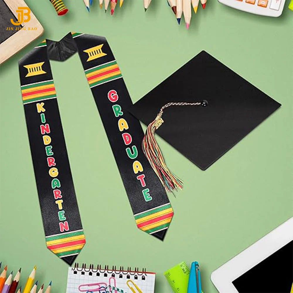 2025 Printed Graduation Stole and Cap for Graduation Graduation Sash Braided Custom