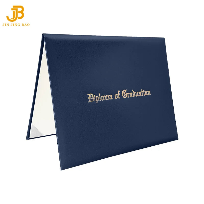 Customized A5 Size PU Leather Folder Welcome Imitation Leather Plain Diploma Graduation Cover Personalized Certificate Holder