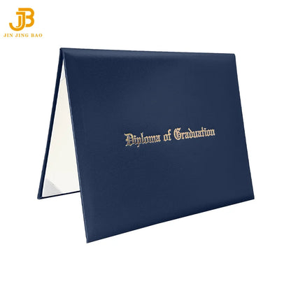 Customized A5 Size PU Leather Folder Welcome Imitation Leather Plain Diploma Graduation Cover Personalized Certificate Holder