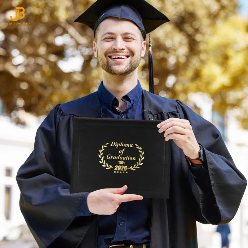 Graduation Diploma Cover Class of 2026 for 8.5x11 Certificate Holder Grain Leather