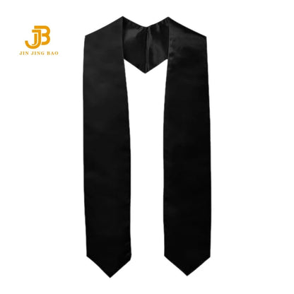 Wholesale Plain Graduation Stole Royal Blue Orange Satin Grad Sash Support Custom Printing Embroidery Logo