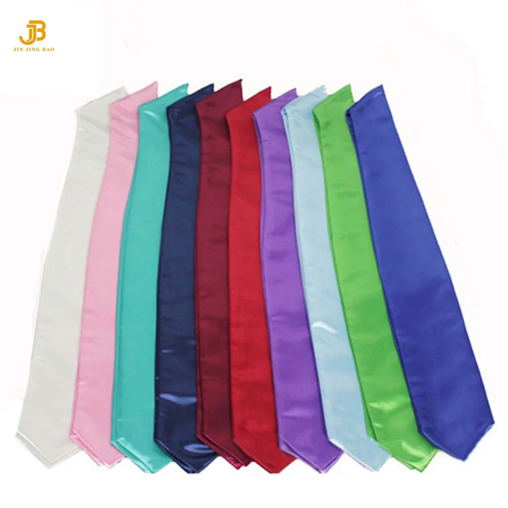 Wholesale Plain Graduation Stole Royal Blue Orange Satin Grad Sash Support Custom Printing Embroidery Logo