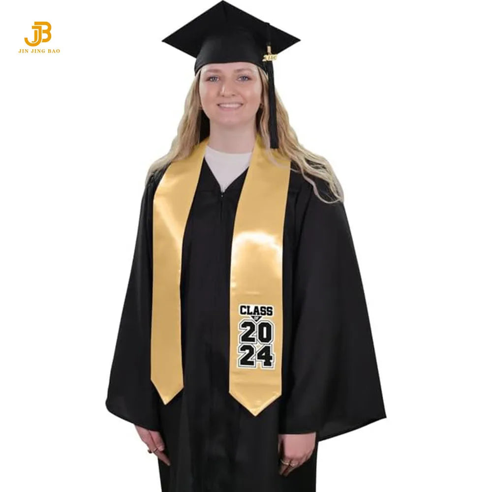 Customized Cheap Flag Satin Adult Student Graduation Sash Fashion Accessories for Ceremony Stole