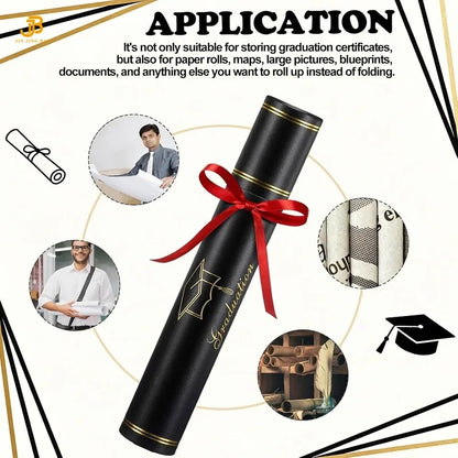 Wholesale Smooth Leatherette University Certificate Scroll Holder With Gold Stamping Logo
