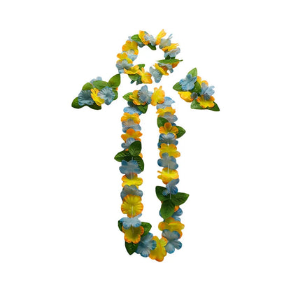 Hot Sales Hawaiian Leis Party Decorations Hawaiian Leis Necklace Tropical Luau Hawaii Silk Flower Lei Theme Party Favors