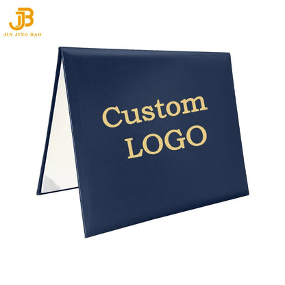 Imprinted Diploma Cover 8.5 X 11 PU Leather Certificate Covers Graduation Document Holder File Folder