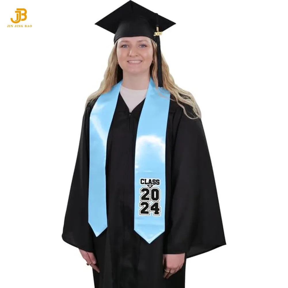 Customized Cheap Flag Satin Adult Student Graduation Sash Fashion Accessories for Ceremony Stole