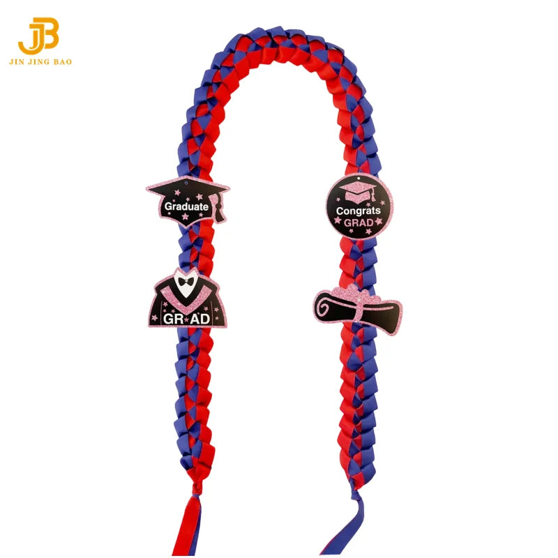2026 Graduation Velvet Ribbon Lei Braided Necklaces and Garland High School College Party Decorations and Gifts