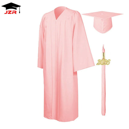 2026 Factory Wholesale American University Black Graduation Gowns Hat Graduation Gown and Cap & Graduation Toga Set in Stock