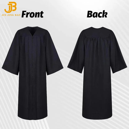 Wholesale Matte Black Graduation Robe 2026 Tassel Stole Honor Cord High School Bachelor Black Gown University Dress