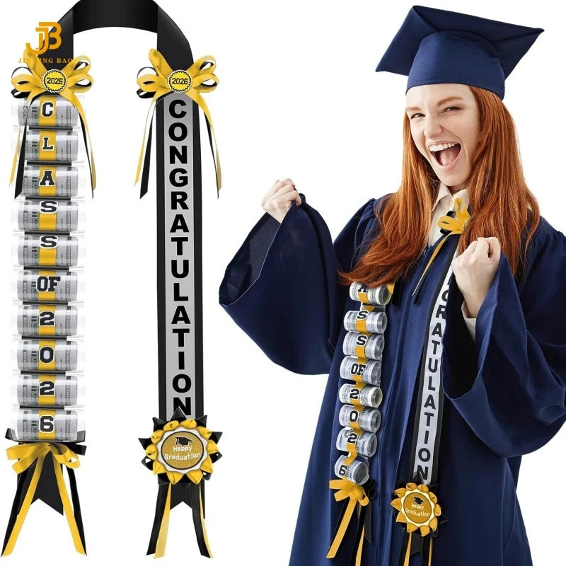 Custom Polyester Ribbon Flower Leis Wholesale Graduation Birthday Necklace with Logo Support