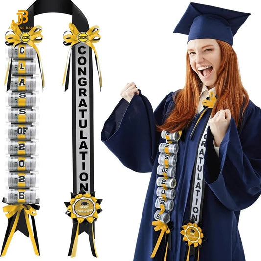 Custom Polyester Ribbon Flower Leis Wholesale Graduation Birthday Necklace with Logo Support