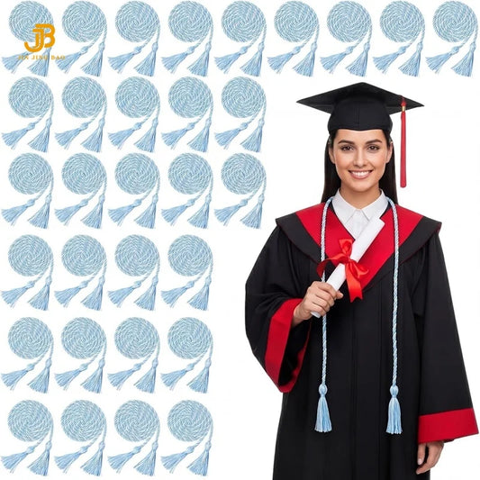 Cords Sky Blue&White Solid Color Graduation Honor Cords Graduation Cords